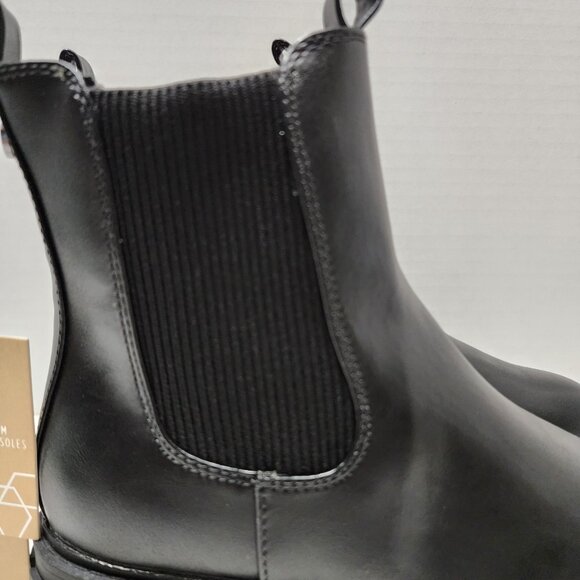 New Madden NYC Chunky Lug Chelsea Boots - Black - Size 8 - Picture 2 of 6
